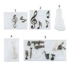 Musical Note Epoxy Resin Casting Mold Guitar Lover Jewelry Pendant Craft