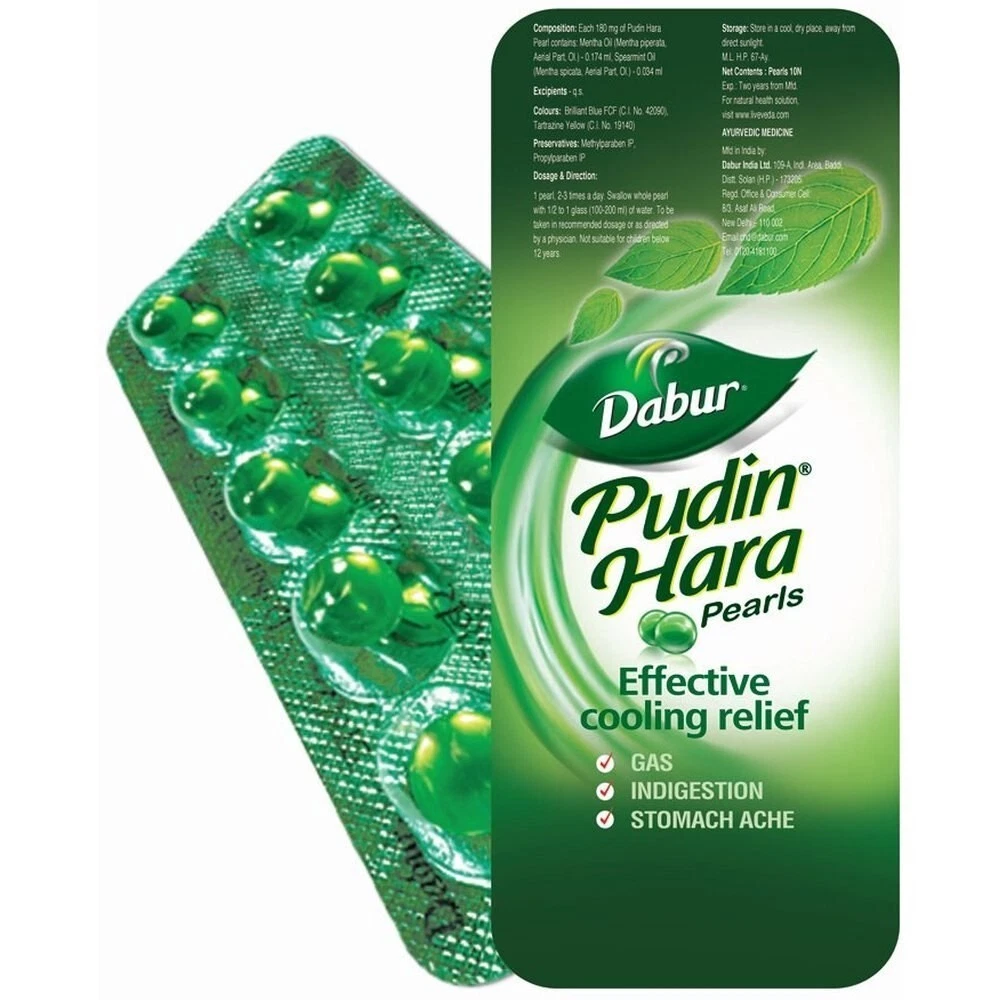 30 Pills Dabur Pudin Hara Effective Quick Relief Gas Acidity Indigestion