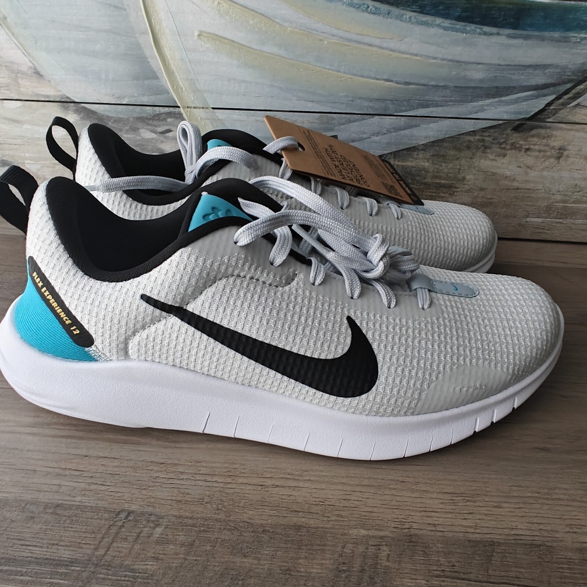 Nike FLEX EXPERIENCE 12 Women's White Black Turq. DV0746-002 Nike FLEX EXPERIENCE 12 Women's White Black Turq. DV0746-002