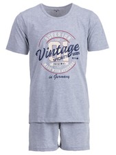 Henry Terre Herren Pyjama Shorty Paul Vintage...