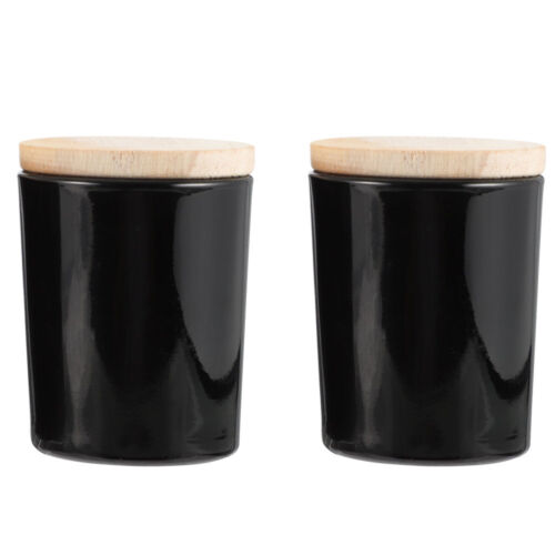  2 pièces chandeliers noirs gobelets à faire soi-même aromathérapie - Photo 1/13