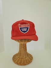 Vtg Trucker Hat AMERICANA HYBRiD CORN SEEDS HAT CAP SNAPBLACK FARM AGRICULTURE