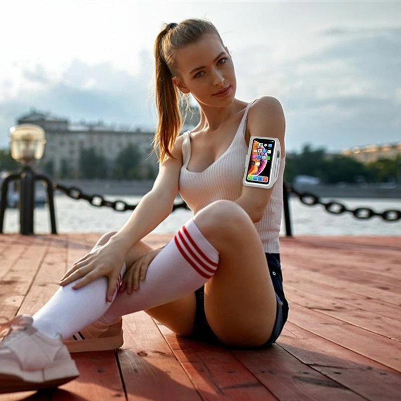 6.8 Correr Deportes Brazalete Teléfono Estuche Soporte Gimnasio Bolsa Para Airpods Antideslizante Unisex Foto 2 de 4