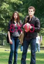 THE VAMPIRE DIARIES #46,PAUL WESLEY,NINA DOBREV,8X10 photo