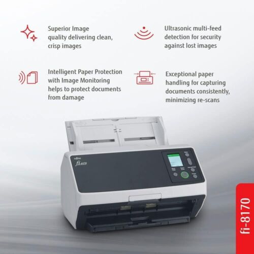 Ricoh fi-8170 Professional High Speed Color Duplex Scanner - BLACK/WHITE - Picture 3 of 4