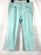 Peter Millar eb66 Pants Mens 33x27 Aqua Performance Golf Casual 5 Pocket