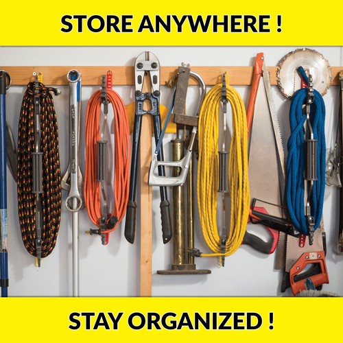 Dura-Winder 2 Pack 5-150 ft Quick Release Storage Reel Organizer with Handle - Picture 3 of 7