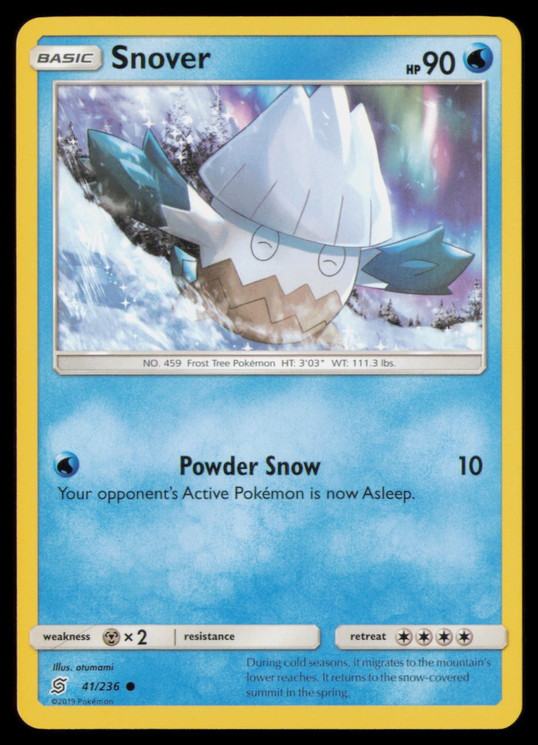 Snover 41/236 Common Unified Minds Pokemon Near Mint