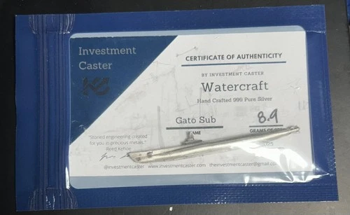 Investment Caster 2025 - Watercraft - Gato Sub– 8.9 G AU! Collectors Pc!