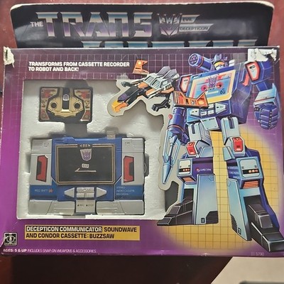 G1 1984 SOUNDWAVE BUZZSAW VINTAGE BOXED RUBBIE G1 TRANSFORMER 5790