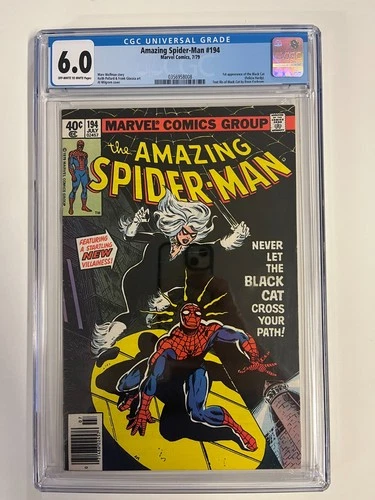 The Amazing Spider-Man #194 Newsstand (1979) CGC 6.0 1st Appearance Black Cat