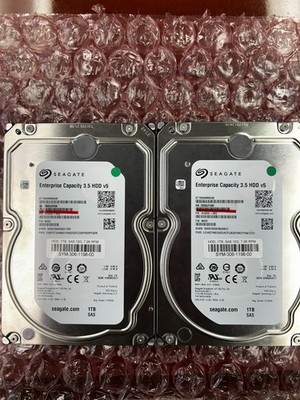 Lot of 2 Seagate ST1000NM0045 1TB 7.2K SAS 12G 3.5'' HDD Glist-0 Erased NIST800