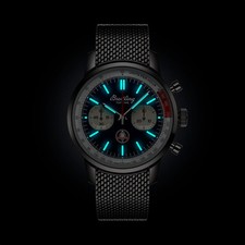 Breitling Top Time B01 Shelby Cobra Blue Dial Steel Bracelet Watch AB01763A1C1A1 5