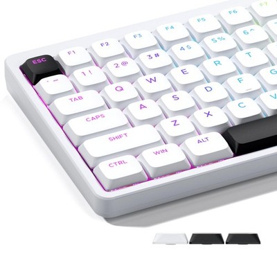 XVX Low Profile White Shine Through PBT Keycaps Set
