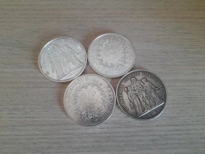 Lot 10 Francs Hercule - Argent - Photo 1/4
