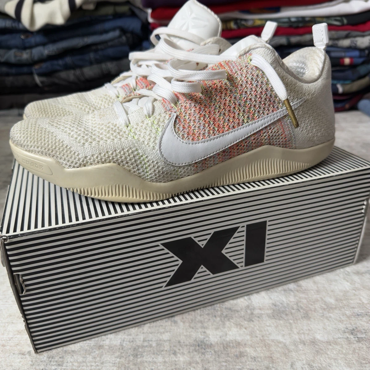Size 10.5 - Nike Kobe 11 Elite 4KB Low White Horse 824463-199 - Used 2015 $_32.JPG?set_id=880000500F main image 2