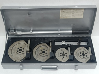 #ad RIDGID MODEL 370 TUBING BENDER SET WITH CASE HEAVY DUTY USA ACCESSIORS AS SHOWN $799.20