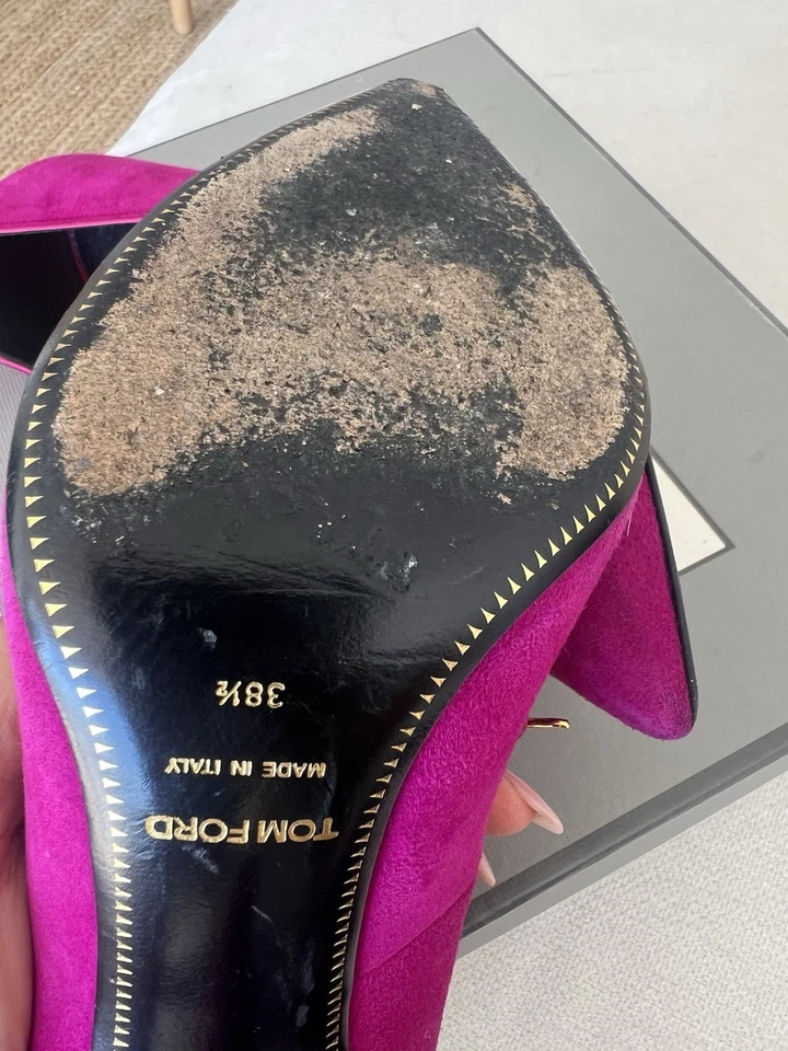Zapatos de tacón Tom Ford de gamuza rosa 38,5 Foto 4 de 4
