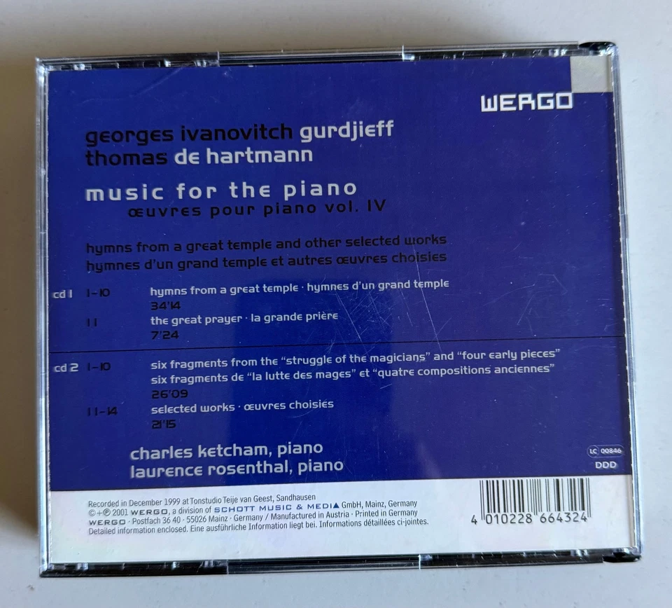 GURDJIEFF DE HARTMANN-MUSIC FOR PIANO-VOLUME IV -1999-2 CD BOX SET - Image 2 of 4