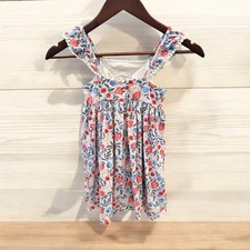 Tommy Bahama Little Girl  s Sundress Berries  Flowers Print Lace Trim Detail 4T