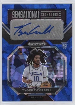 2023-24 Panini Prizm Draft Picks Blue Ice 12/75 Tyger Campbell #SS-TCB Auto 5c2
