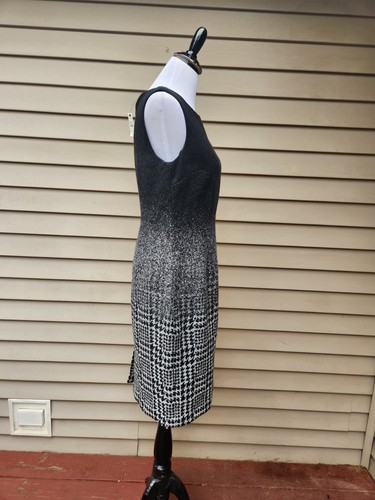 Talbots Wollmischung schwarz Etui-Kleid Größe 8 neu mit Etikett $ 189 ombre Hahnentritt klassisch - Bild 12 von 14