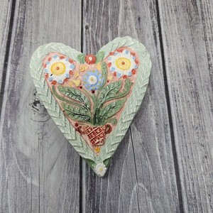 Laxa Family #60 Heart Love Cookie Press Mold Hanging Plaque 1970