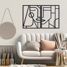 Minimalist Abstract Women Metal Wall Art Decoration for Home Office Living Room