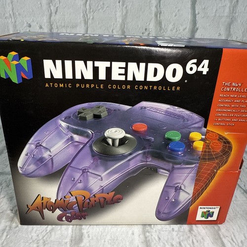 MINT New In Box Atomic Purple Nintendo 64 N64 Controller 1998 Not For Resale - Picture 3 of 10