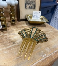 ART DECO 1920s ANTIQUE RHINESTONE CELLULOID HAIR COMB