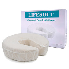 Disposable Fitted Face Cradle Covers Silky Massage Headrest Box of 100