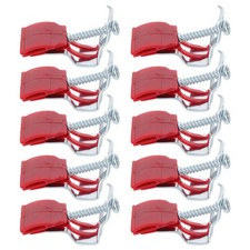 10Pcs Durable Kitchen Sink Installation Clips Red Plastic and Manganese Steel