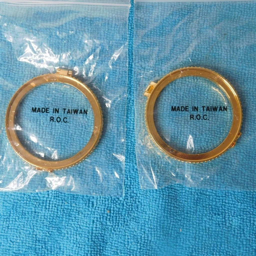 2 bisagras circulares para cajas redondas suministros artesanales de metal fundido dorado de 2-1/4" de diámetro