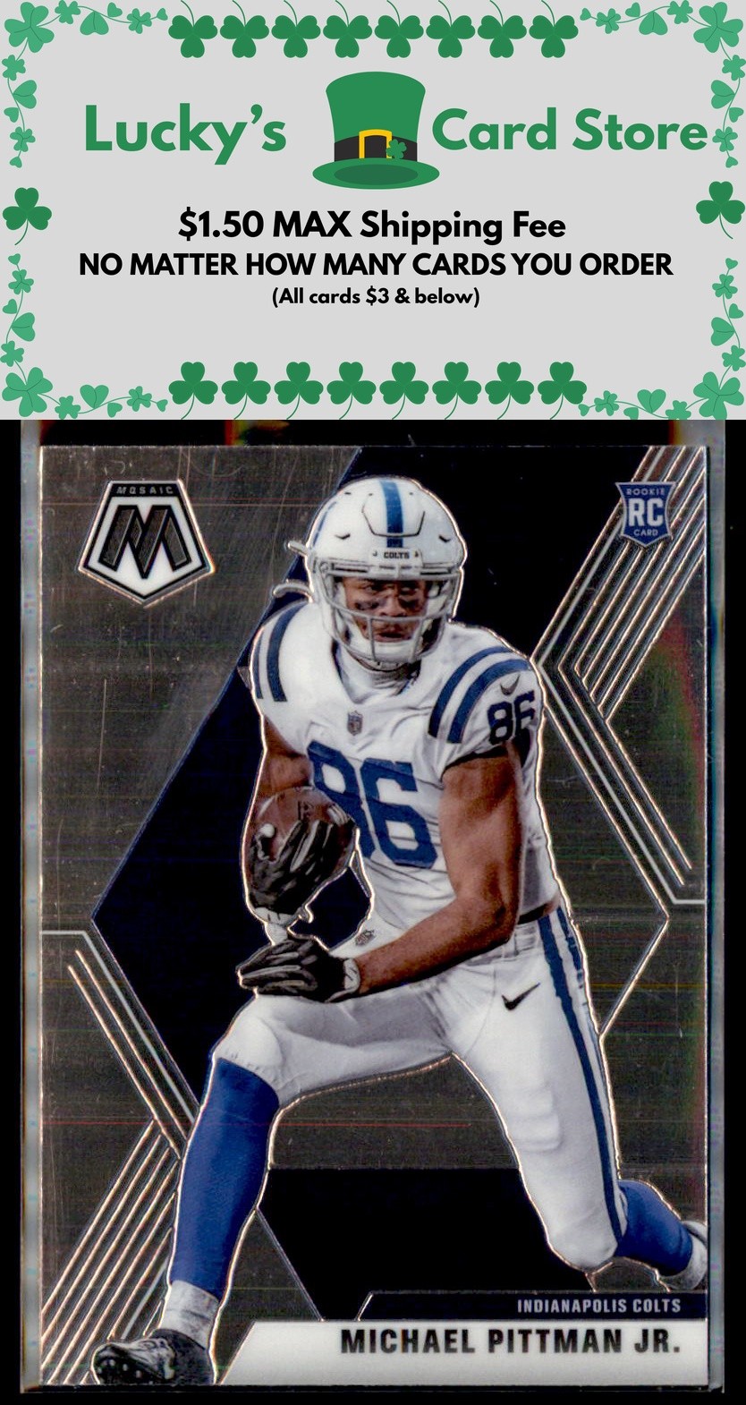 2020 Panini Mosaic #214 Michael Pittman Jr. Rookie