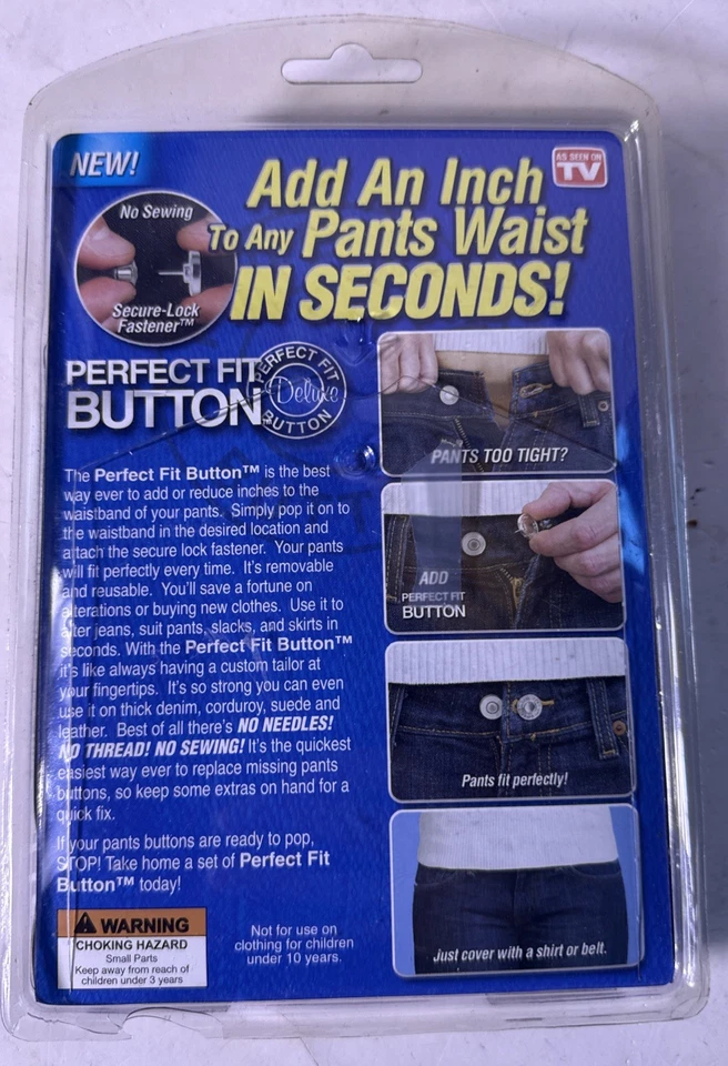 As Seen On TV Perfect Fit Button Add an Inch To Any Pants - Image 2 of 2