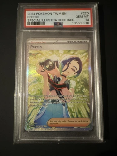 Pokemon Twilight Masquerade Perrin Full Art Trainer SIR #220/167 GEM MINT PSA 10