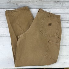 Carhartt B11 BRN Carpenter Duck Work Pants 40x32 dungaree fit canvas Utility