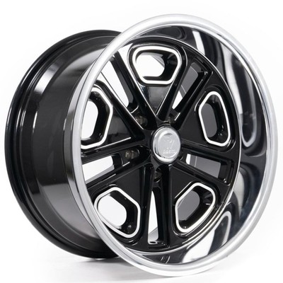 F20x8/R20x9.5'' Staggered Resto Wheel Co R102 Del Ray Black/Window/Diamond Cut