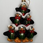 Vtg Kurt S. Adler Polonaise Glass Christmas Ornament Stack of Penguins Ap1755