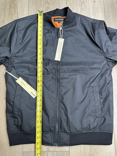 Schwarze MA-1 Bomber Fliegerjacke Herren Large, Reason Brand - NEU mit Etikett - Bild 14 von 15