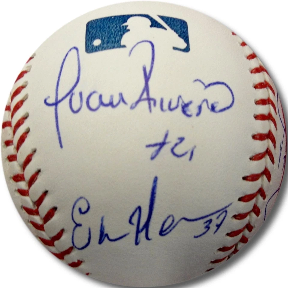 Kenley Jansen Hairston AJ Ellis  Rivera Guerra La Rosa 2012 Signed Dodger Ball - Image 4 of 4