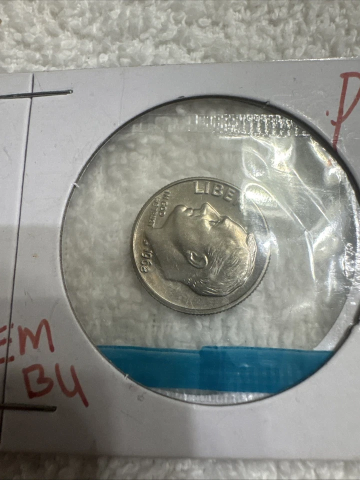 Mixed Lot of 3 1968-S Lincoln Cent 1968-P Roosevelt Dime & 1883 Liberty V Nickel - Image 3 of 4