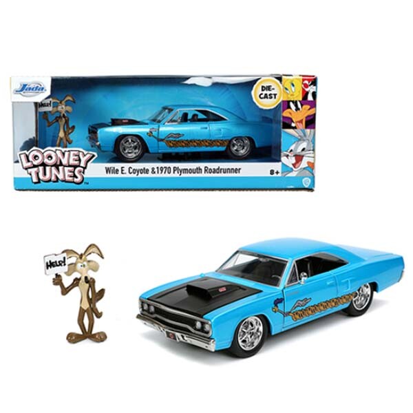 Jada Looney Tunes 1970 Plymouth Road Runner 1:24 with Wile E