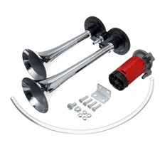 150db Ultra Loud Dual Trumpet Air Horn Compressor 12v Fit Car Truck Train Boat 150db Ultra Loud Dual Trumpet Air Horn Compressor 12v Fit Car Truck Train Boat