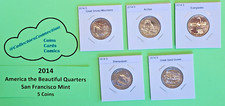 2014 S America The Beautiful Quarters(ATB) 5 Coin Set-Mint Bags