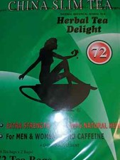 China Slim Tea Extra Strength Herbal Delight Tea 72 Bags