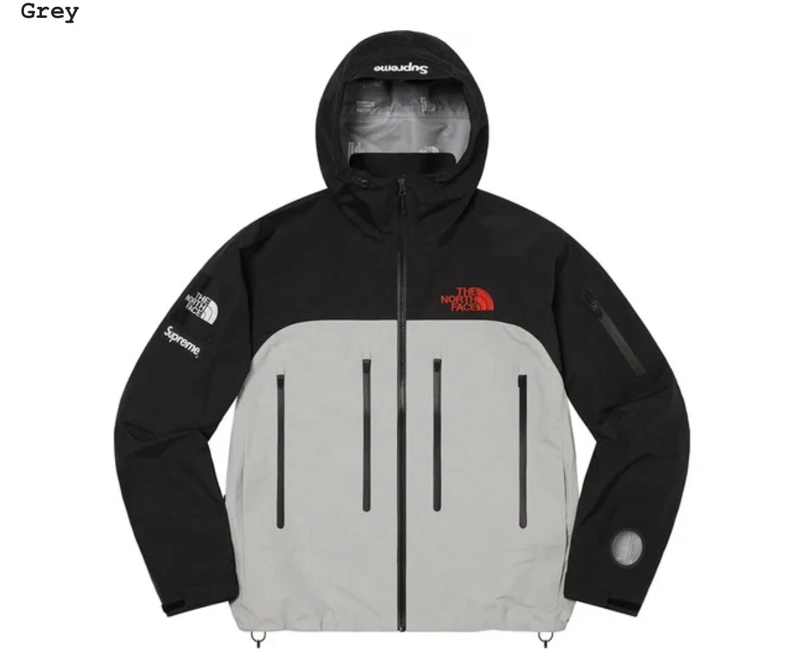 Veste coque en couture ruban adhésive Supreme x The North face noire/gris taille S