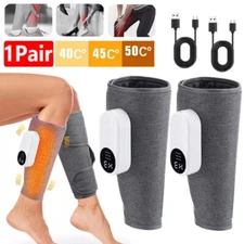 1 Pair Calf Air Compression Massager Electric Heating Leg Massager Muscles Relax