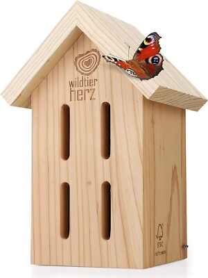 Schmetterlingshaus - unbehandeltes & robustes Insektenhotel Schmetterling aus wetterfestem