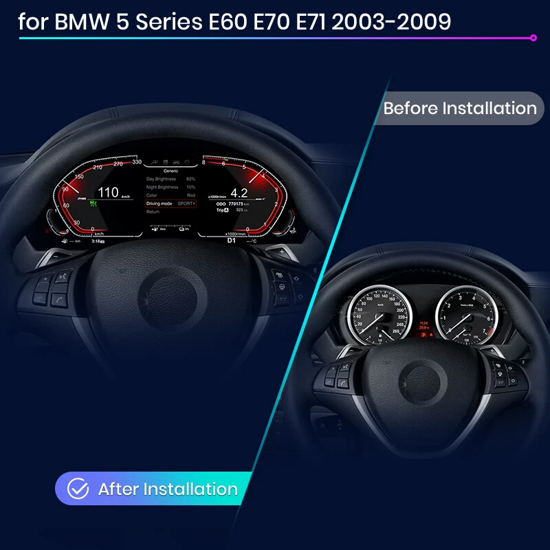 Für BMW E60 E61 E63 E64 Digital Cluster Digital Tacho Kombiinstrument Display   - Bild 2 von 4